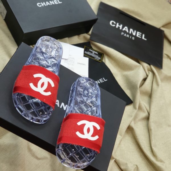 Chanel Clear Jelly Slides