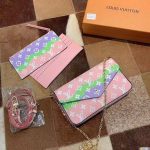 Louis Vuitton Félicie Pochette Tie Dye Effect Chain Wallet