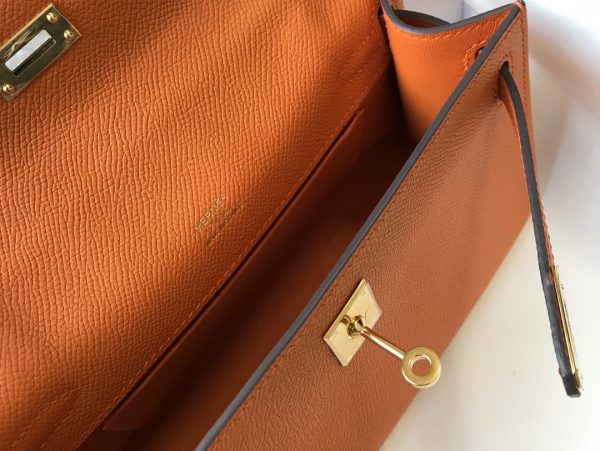 Hermès Kelly Pochette Mini Bag Orange