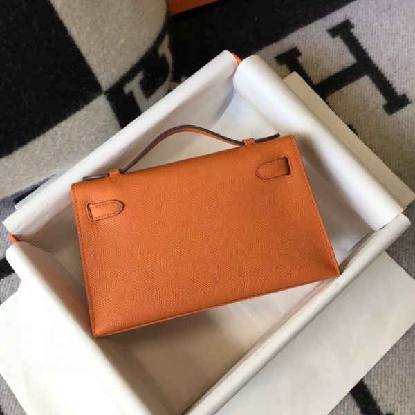 Hermès Kelly Pochette Mini Bag Orange