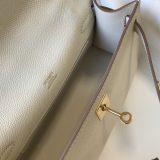 Hermès Kelly Pochette Mini Bag White