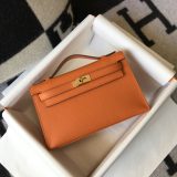 Hermès Kelly Pochette Mini Bag Orange