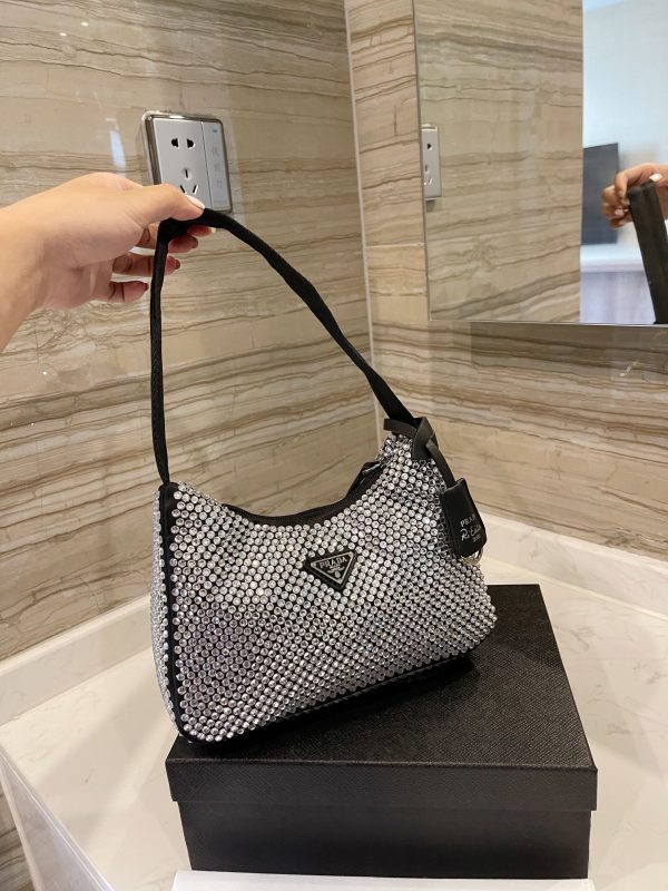 Prada Satin mini-bag with artificial crystals