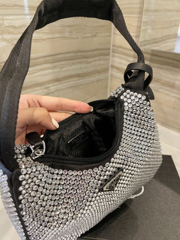 Prada Satin mini-bag with artificial crystals