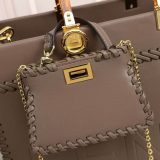 Fendi Sunshine Tote Bag With Decorative Stitching