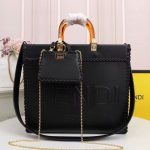 Fendi Sunshine Tote Bag With Decorative Stitching