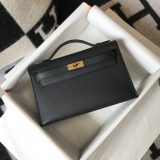 Hermès Kelly Pochette Mini Bag Black